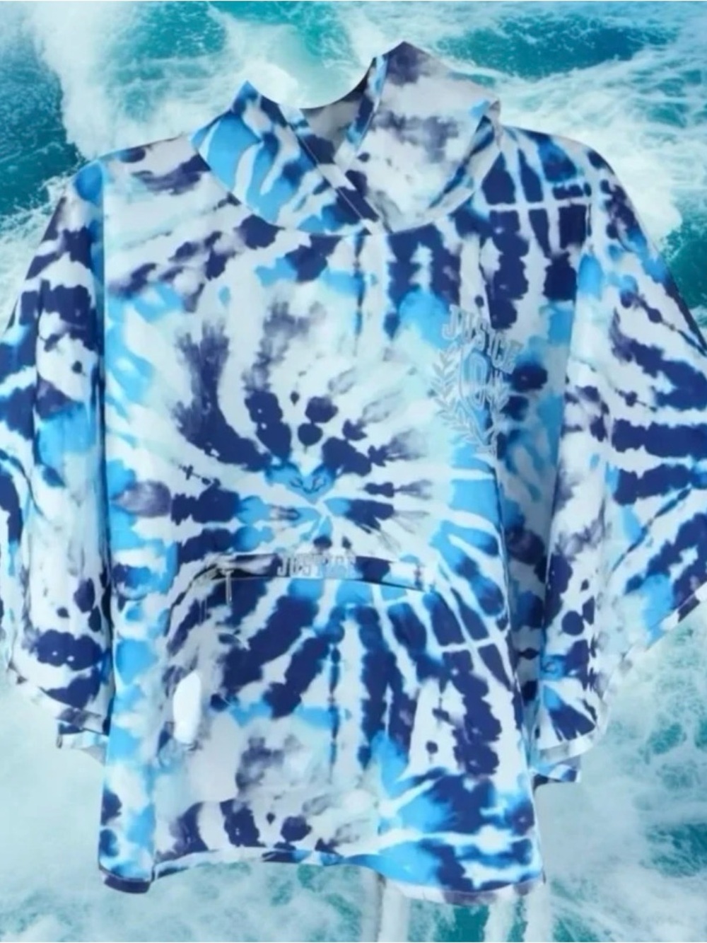 NEW!! Justice Tie-Dye Hooded kids Poncho